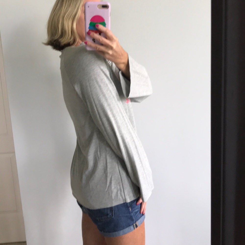 Grey, Long Sleeve ‘California’ Pullover Top - Picture 6 of 8